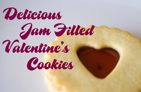 Delicious Jam Filled Valentine's Cookies
